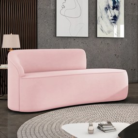 Sofá 4 Lugares Orgânico 220 cm Morgan Suede D03 - D'Rossi - Rosa Bebê