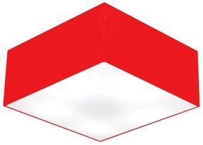 Plafon Para Corredor Quadrado SC-3012 Cúpula Cor Vermelho