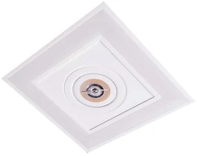 Embutido Premium Pro 23X23X05Cm 01Xpar20 Led 16,4W Bivolt | Usina 1925... (BT - Branco Texturizado, 4000k)