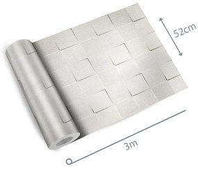 Papel de parede adesivo quadrados telado
