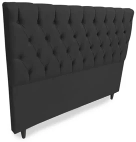 Cabeceira Cama Box Solteiro 100cm Nicole Suede Preto - Sheep Estofados - Preto