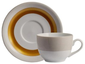 Xicara Chá Com Pires 200Ml Porcelana Schmidt - Dec. Garopaba 2404