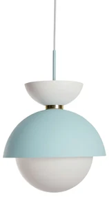 Pendente Bibelô Ø24X26Cm Globo 20Cm 1Xe27 / Anel Distanciador Dourado... (FN-F - Fendi Fosco)