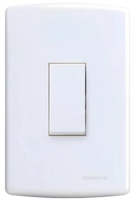 Conjunto Interruptor 4x2 Simples Branco Siena