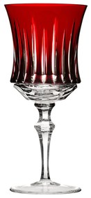 Taça de Cristal Lapidado P/ Água - Vermelho - 66  Vermelho - 66