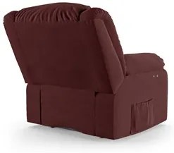 Poltrona do Papai Reclinável Pietra Power Touch Massagem FH9 Veludo Vi