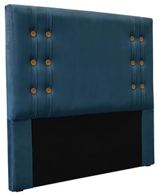 Cabeceira Cama Box Solteiro 90 cm Gênova Veludo S04 - D'Rossi - Azul Marinho