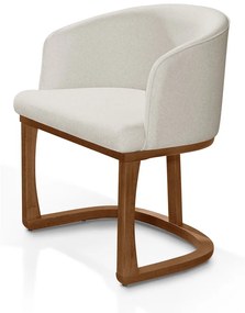 Cadeira com Braço Florença Estofada Estrutura Madeira de Manejo