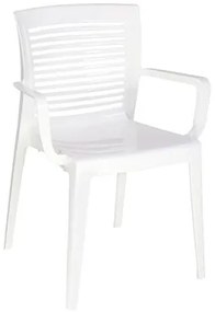 Cadeira Tramontina Victória Encosto Horizontal com Braços em Polipropileno Branco