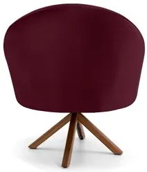 Poltrona Decorativa Base Giromad Madeira Rafa C-278 Veludo Marsala - D