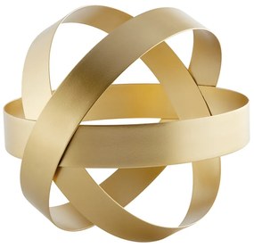 Enfeite Decorativo "Esfera" em Metal Dourado 22x22 cm - D'Rossi