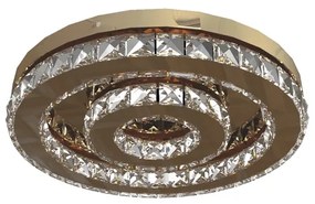 Plafon Led Sobrepor Cristal Golden Rose 22w 3000k