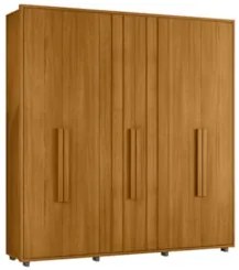 Guarda Roupa Casal 250cm Com 6 Portas Vibe Cinamomo Z10 - Mpozenat