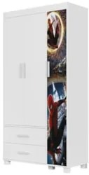 Guarda Roupa Infantil 89cm Com 3 Portas Herói Aranha Z53 - Mpozenat