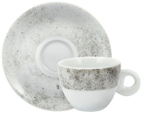 Xícara Chá Com Pires 160Ml Porcelana Schmidt - Dec. Concreto 2383