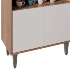 Balcão Aparador Buffet Cantinho do Café 71cm Lice Z34 Freijó/Branco -