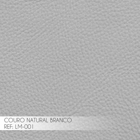 Kit 2 Puff Decorativo Sala de Estar Costela Couro Branco G34 - Gran Belo