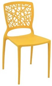 Cadeira Tramontina Joana Amarela em Polipropileno e Fibra de Vidro