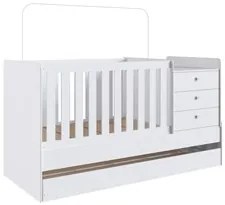 Berço Mini Cama Com Auxiliar Certificado pelo Inmetro BB690 Branco - C