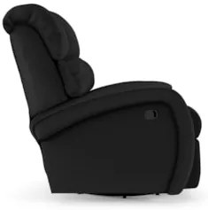 Poltrona do Papai Reclinável Kalie Glider Giratória FH9 PU Preto - Mpo