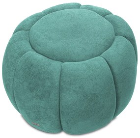 Puff Redondo Orgânico para Sala Cloud Bouclê E03 - D'Rossi - Azul Turquesa