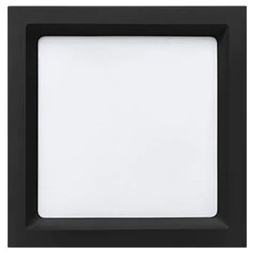 Plafon Led Embutir Quadrado Preto 17w 120 3000k Deep