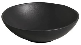 Tigela Médio 1961Ml Orgânico Stoneware Preto Matte - Porto Brasil