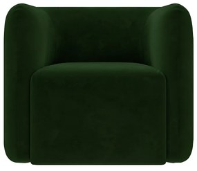 Kit 2 Poltronas Decorativas Sala de Estar Trinidad Base Fixa Veludo Verde G33 - Gran Belo