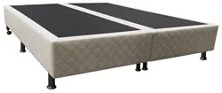 Base Box para Cama Casal Queen 158x198cm Bipartido Liz S05 Suede Borda