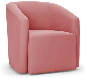 Poltrona Decorativa Orgânica Stella Max Suede D03 - D'Rossi - Rose