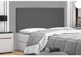 Cabeceira Painel Tânia Para Cama Box King 195 cm Suede - D'Rossi - Cinza