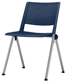 Cadeira Up Assento Azul Base Fixa Cinza - 54307 Sun House