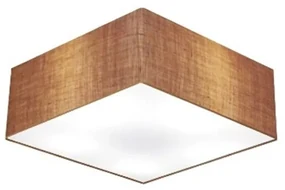 Plafon Quadrado Md-3050 Cúpula em Tecido 12/40x40cm Palha - Bivolt