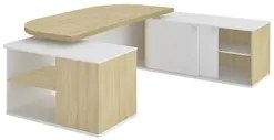 Conjunto Escritório Home Office 4 Peças Corp A06 Carvalho/Branco - Mpo