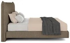 Cama King Flutuante Com Cabeceira 195cm Lyra S05 Linho Marrom - Mpozen