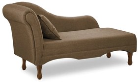 Divã Recamier Pés Retrô Medelin 150cm Linho E03 - D'Rossi - Marrom Cacau