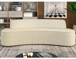 Sofá 3 Lugares para Sala de Estar Living 180cm Koane D06 Linho Creme -