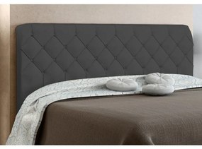 Cabeceira Paris Cama Box Solteiro 90 cm Suede Grafite D'Rossi