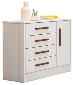 Comoda Sapateira 1 Porta e 4 Gavetas Alice Q01 - ADJ Decor