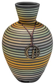Vaso Bojudo Decorativo em Cerâmica - Maruaga Listrada Fosco  Kleiner