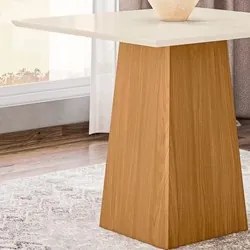 Mesa de Jantar 90cm para 4 Lugares Inês H02 Nature/Off - Mpozenato