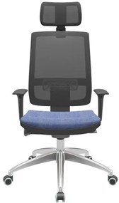 Cadeira Office Brizza Tela Preta Com Encosto Assento Concept Báltico Autocompensador 126cm - 62991 Sun House