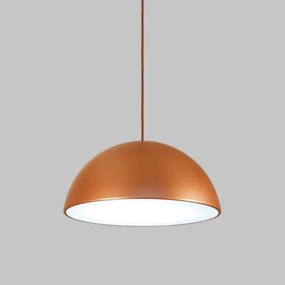 Pendente Orbe C/ Difusor Acrílico Metal Ø48X23Cm 3Xe27 / Meia Esfera |... (ND-B - Nude Brilho)