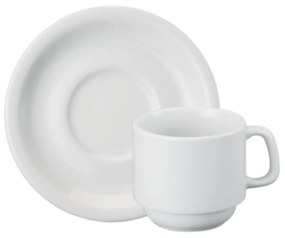 Xícara Chá Com Pires 200Ml Porcelana Schmidt - Mod. Cilíndrica