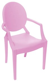 Cadeira Invisible Infantil com Braço - Rosa