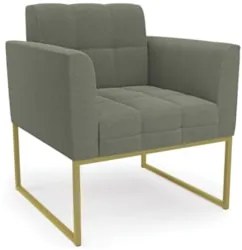 Namoradeira e 2 Poltronas Industrial Dourado Ana Bouclé Menta - Ibiza