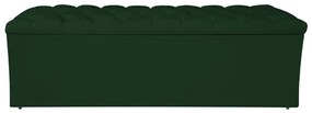 Calçadeira Estofada Liverpool 140 cm Casal Suede Verde - ADJ Decor