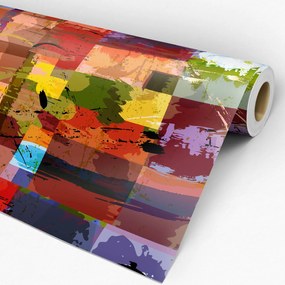 Papel de Parede Geométrico Abstrato Multicolor