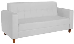 Sofá 2 Lugares Denver Suede Branco - ADJ Decor
