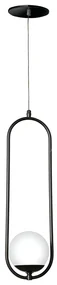 Pendente Oval C/ Globo 15X12X52Cm Metal E Vidro 1 X G9 Globo Ø12Cm|Old... (CHAMPANHE / DOURADO BRILHO, FOSCO)